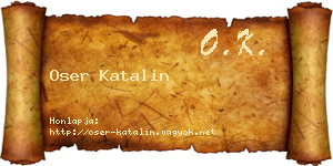 Oser Katalin névjegykártya